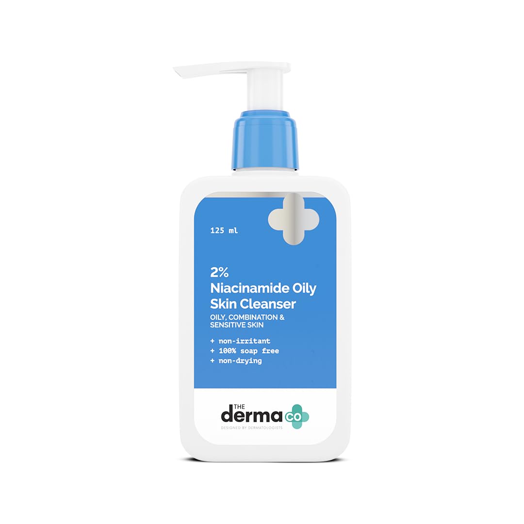 The Derma Co 2% Niacinamide Oily Skin Cleanser for Sensitive, Oily & Combination Skin 125 ml MRP 478