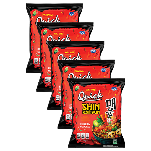 Wai Wai Quick Shin Ramyun Noodles (100g x Pack of 5) MRP 250
