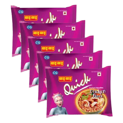 Quick Chicken Pizza Noodles (60g x Pack of 5) MRP 100