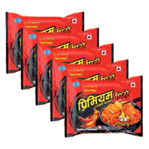 Wai Wai Premium Piro Noodles (45g x Pack of 5) MRP 75