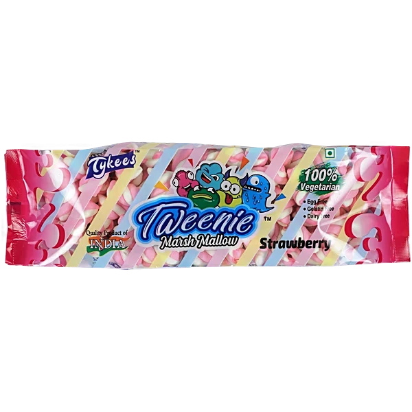 Tykees Tweenie 100% VEG Marshmallow Strawberry Flavor 120g MRP 260