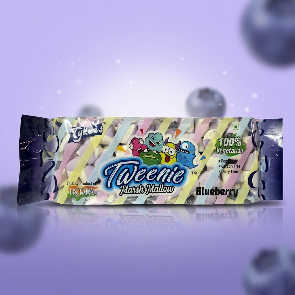 Tykees Tweenie 100% VEG Marshmallow Blueberry Flavor 120g MRP 260