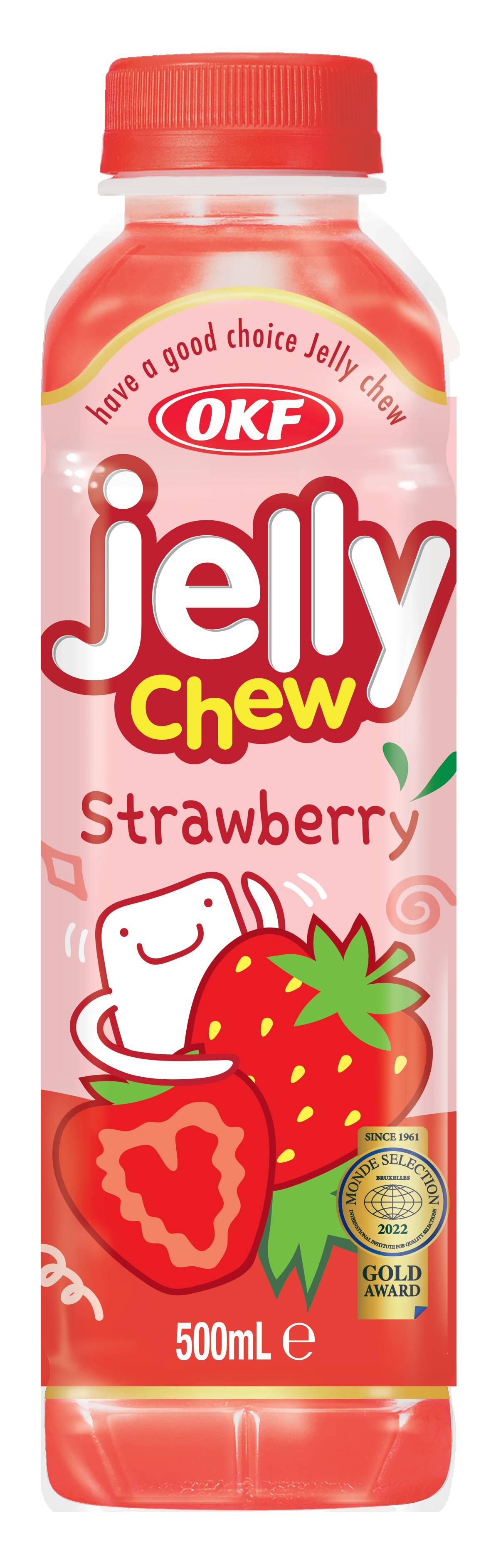 OKF Jelly Chew Strawberry Juice 500ml MRP 395