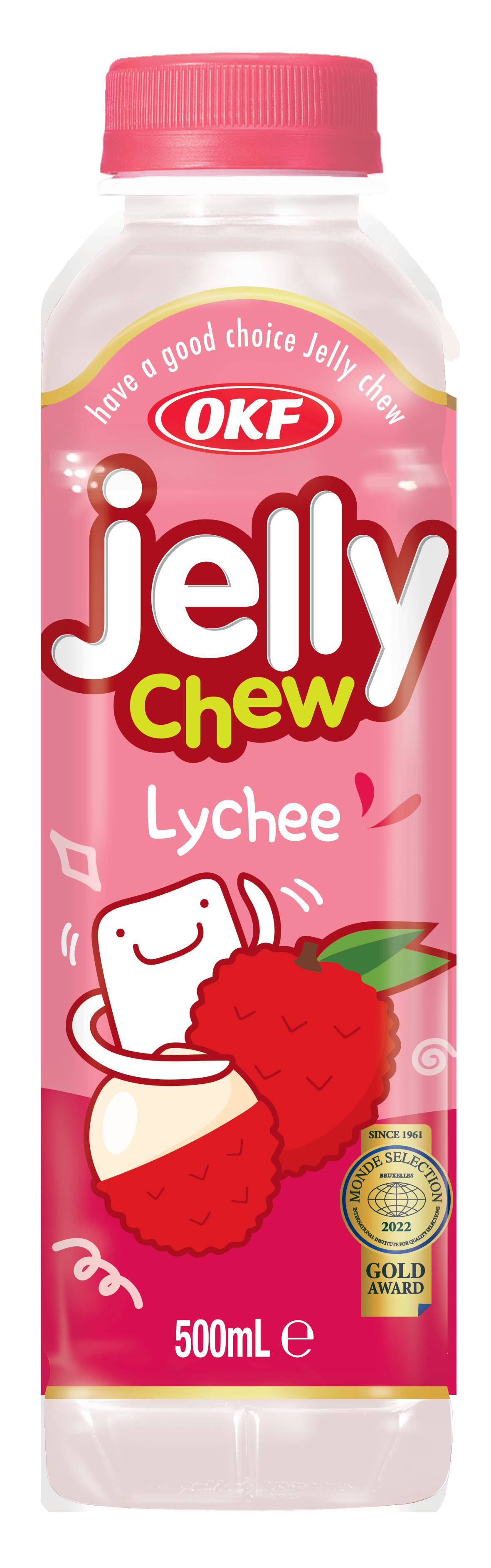OKF Jelly Chew Lychee Juice 500ml MRP 395