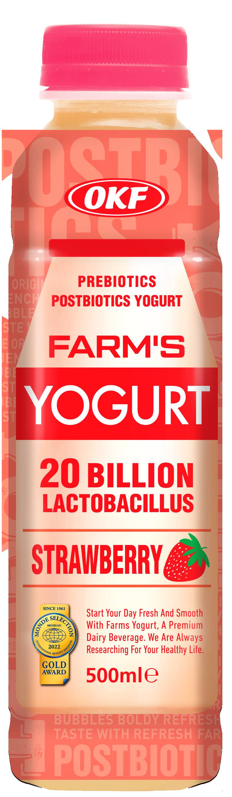 OKF Farms Yogurt Strawberry Juice 500ml MRP 395