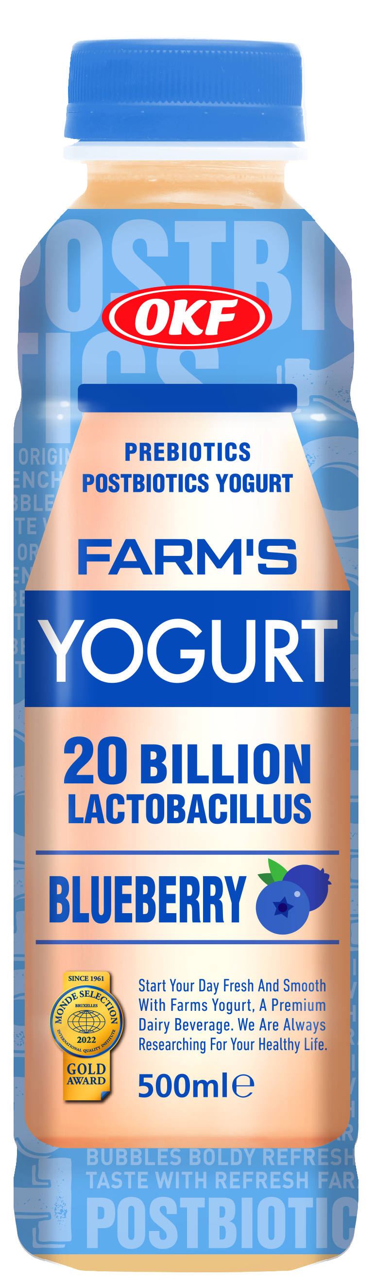 OKF Farms Yogurt Blueberry Flavor Juice 500ml MRP 395