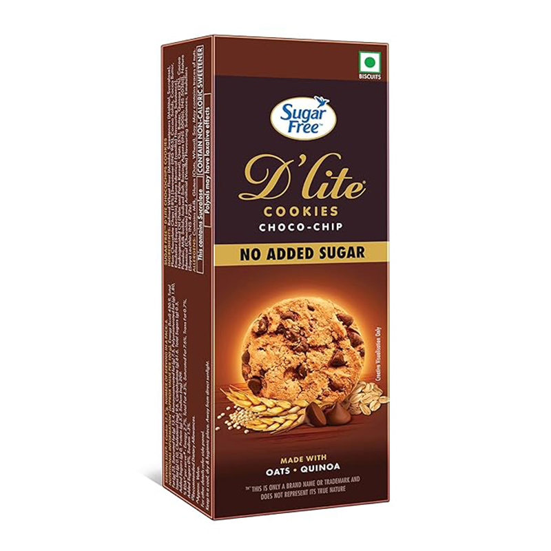 Sugar Free D'lite Cookies Choco Chips Flavor 150g MRP 230