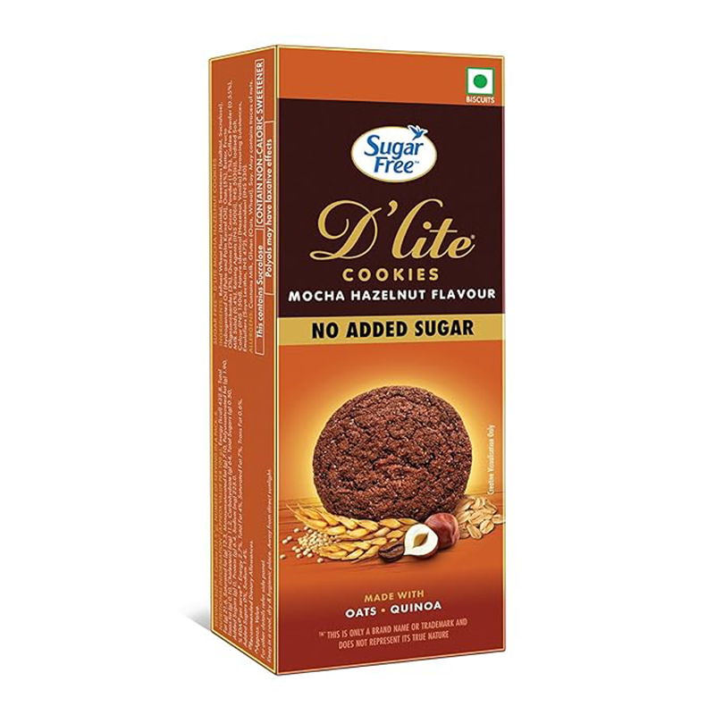 Sugar Free D'lite Cookies Mocha Hazelnut Flavor 150g MRP 230