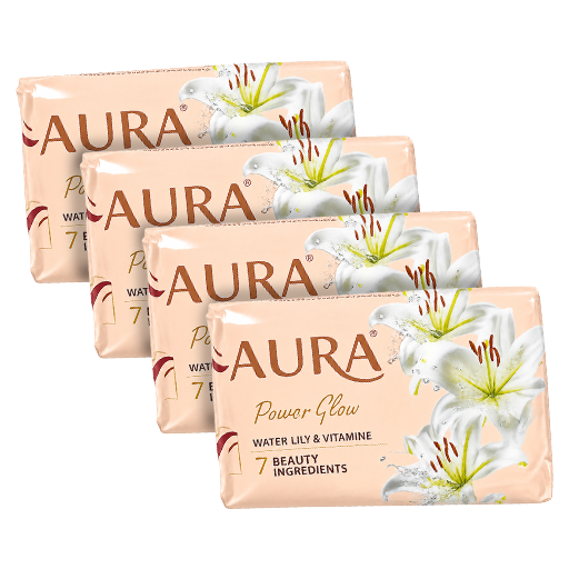 Aura Power Glow Bathing Soap (100g x Pack of 4) MRP 200