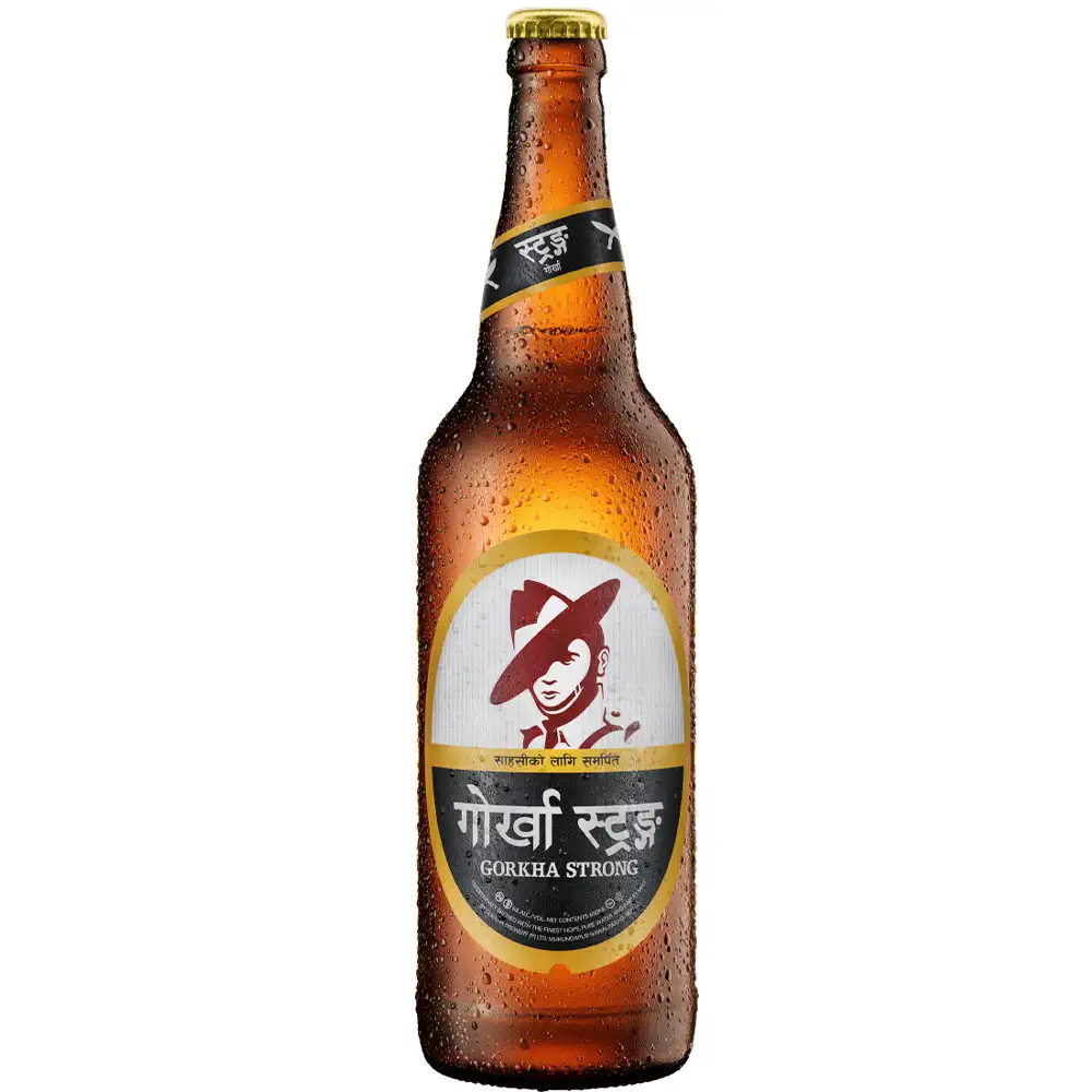 Gorkha Strong Beer 650 ml MRP 375