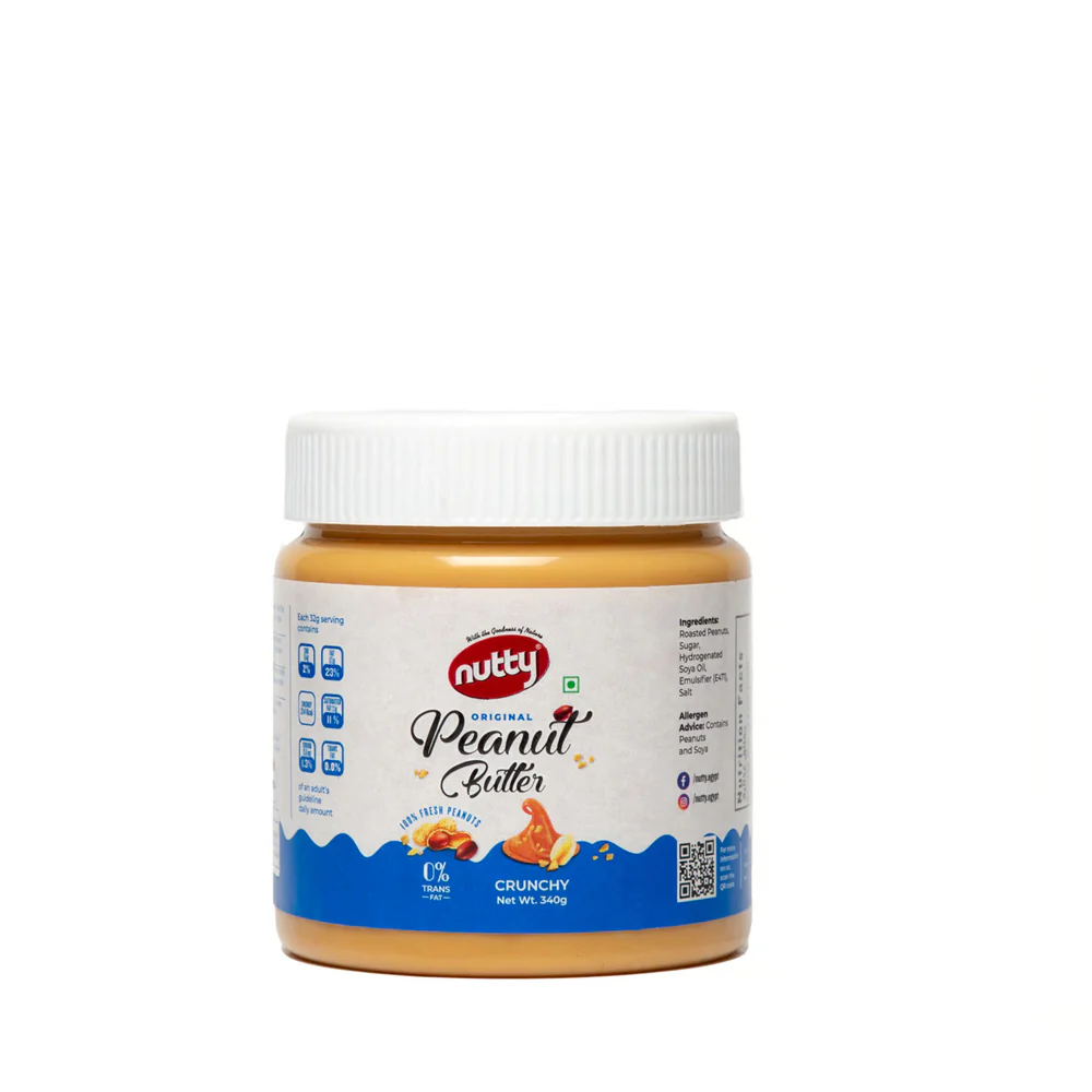 Nutty Peanut Butter Original Crunchy Flavor 340g MRP 270
