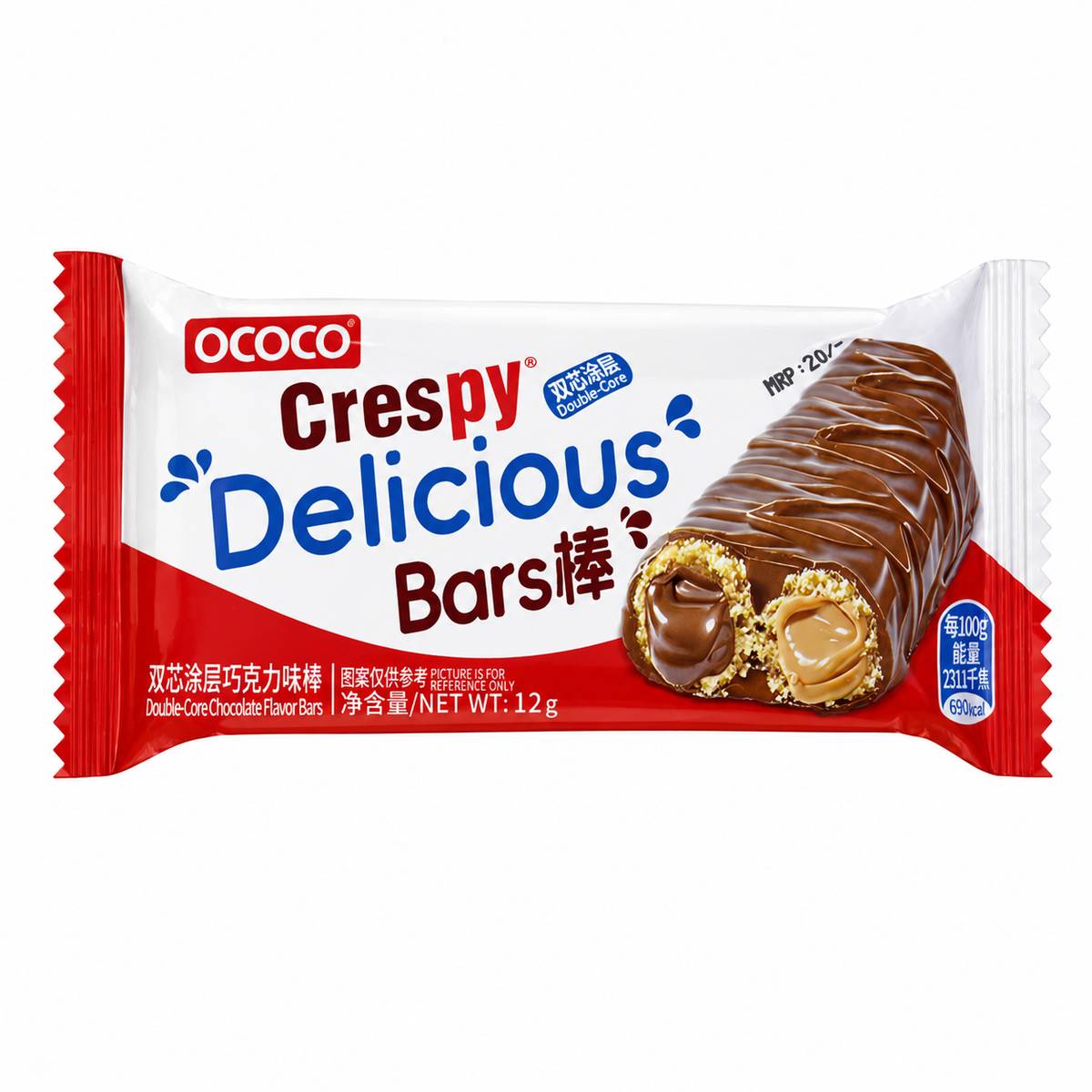 Ococo Double-Chip Coated  Chocolate Bar 12g MRP 20