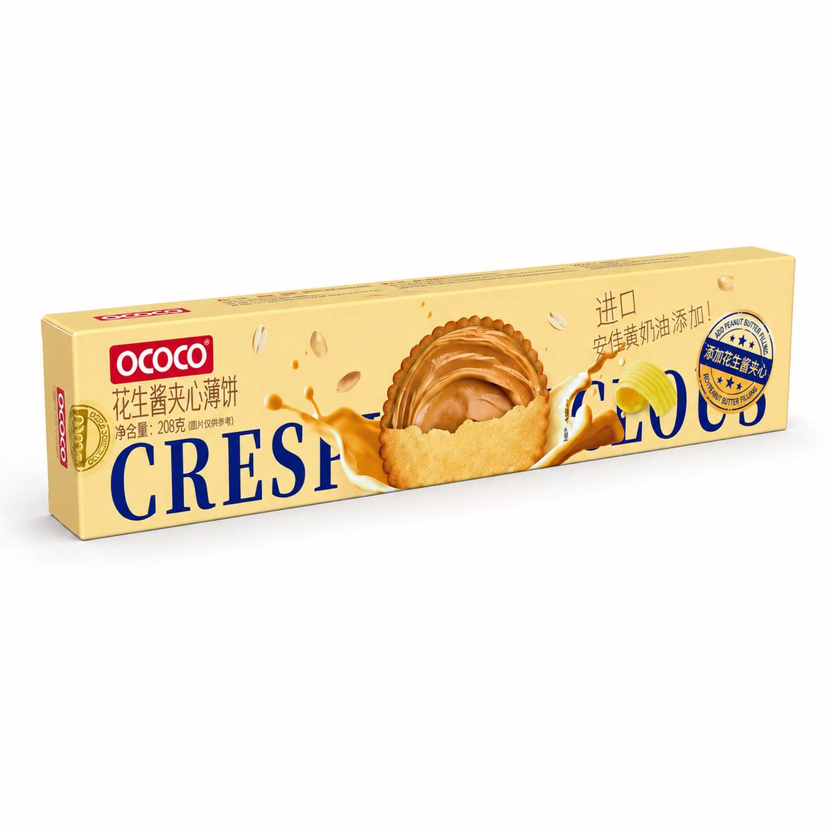 Ococo Cream Cookies Peanut Butter Flavor 208g MRP 435