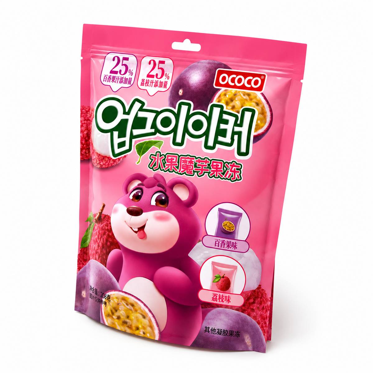 Ococo Fruit Jelly with lychee Flavor 208g MRP 250