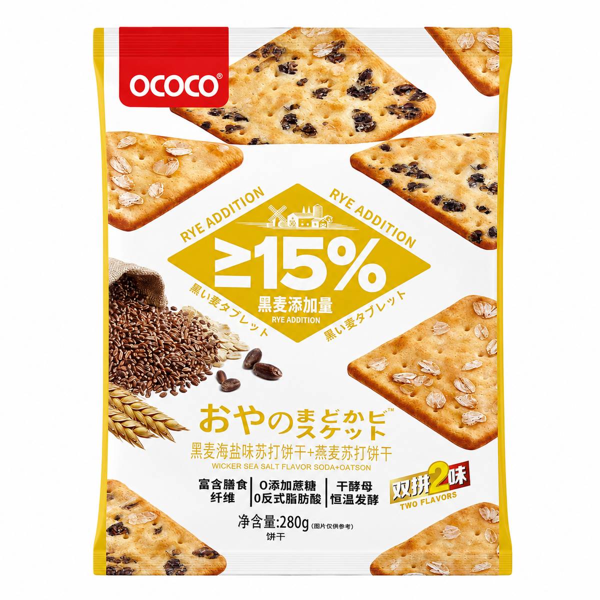 Ococo Soda Crackers Sea Salt & Oats 208g MRP 475