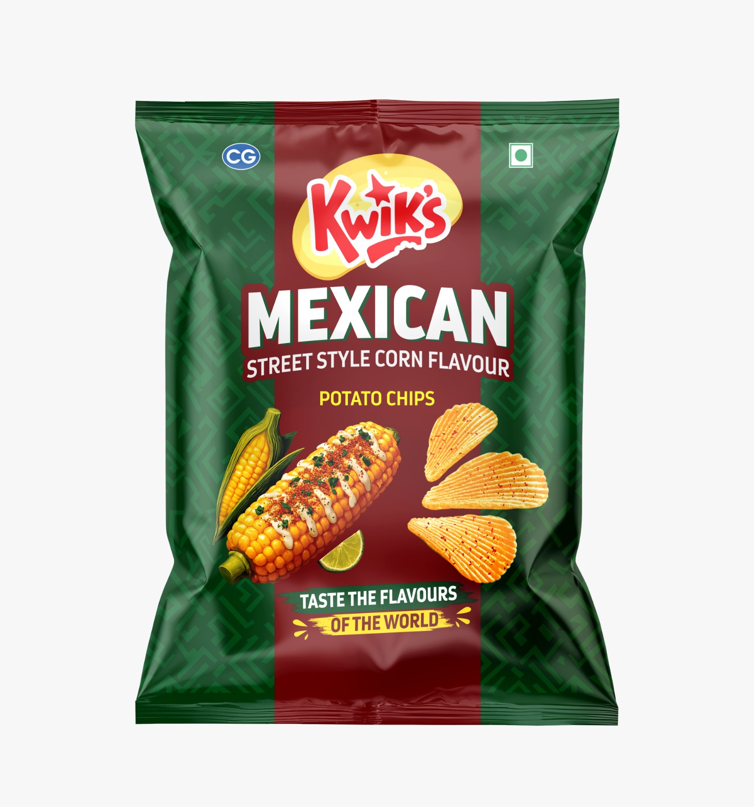 Kwik's Mexican Street Style Corn Flavor Potato Chips MRP 50