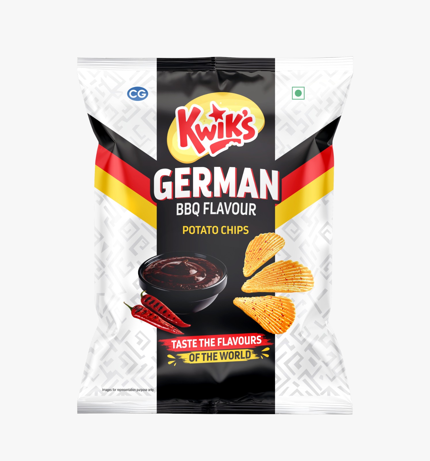 Kwiks German BBQ Flavor Potato Chips MRP 50