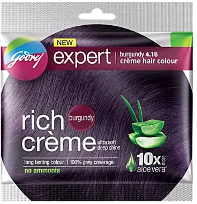 Godrej Expert Burgendy 4.16 Creme Hair Colour MRP 60