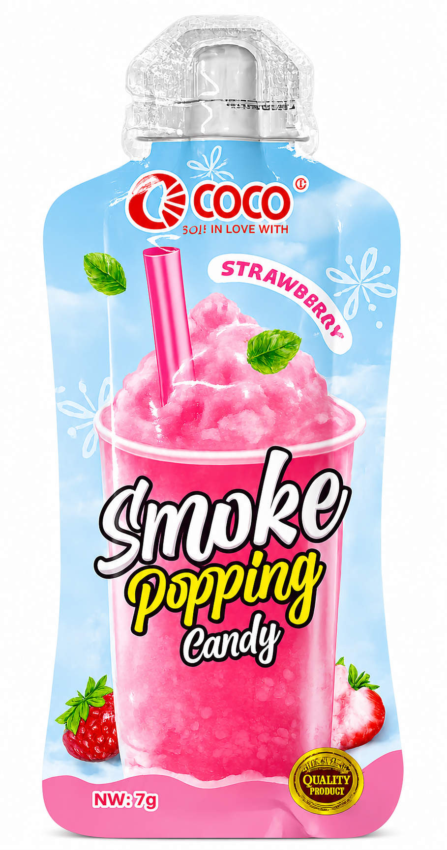 Ococo Smoke Popping Candy Strawberry Flavor 7g MRP 20