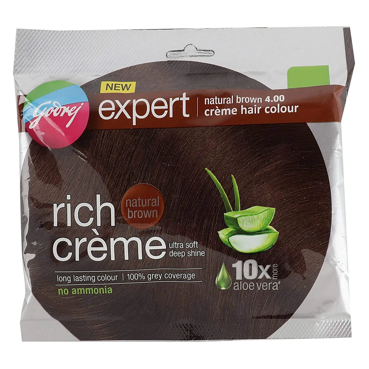 Godrej Expert Natural Brown 4.00 Creme Hair Colour MRP 60