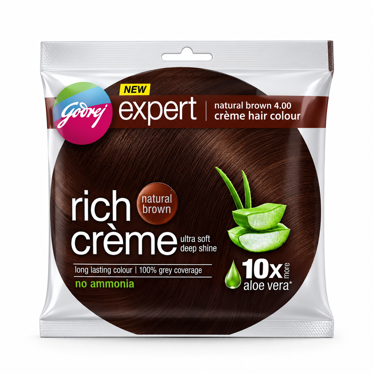 Godrej Expert Natural Brown 4.00 Creme Hair Colour MRP 60