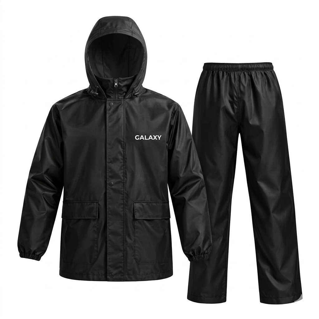 Galaxy Black Raincoat MRP 1000