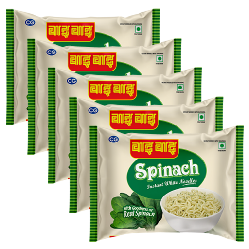 Wai Wai Spinach Noodles 75g pack of 5