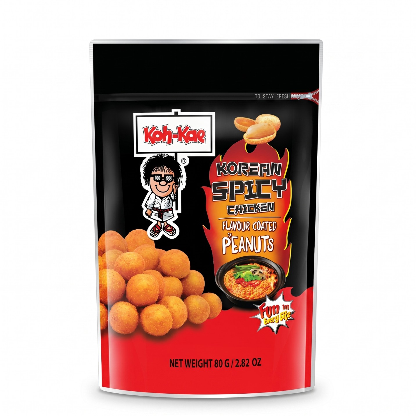 Koh-Kae Korean Spicy Coated Peanuts Snacks 80g MRP 195