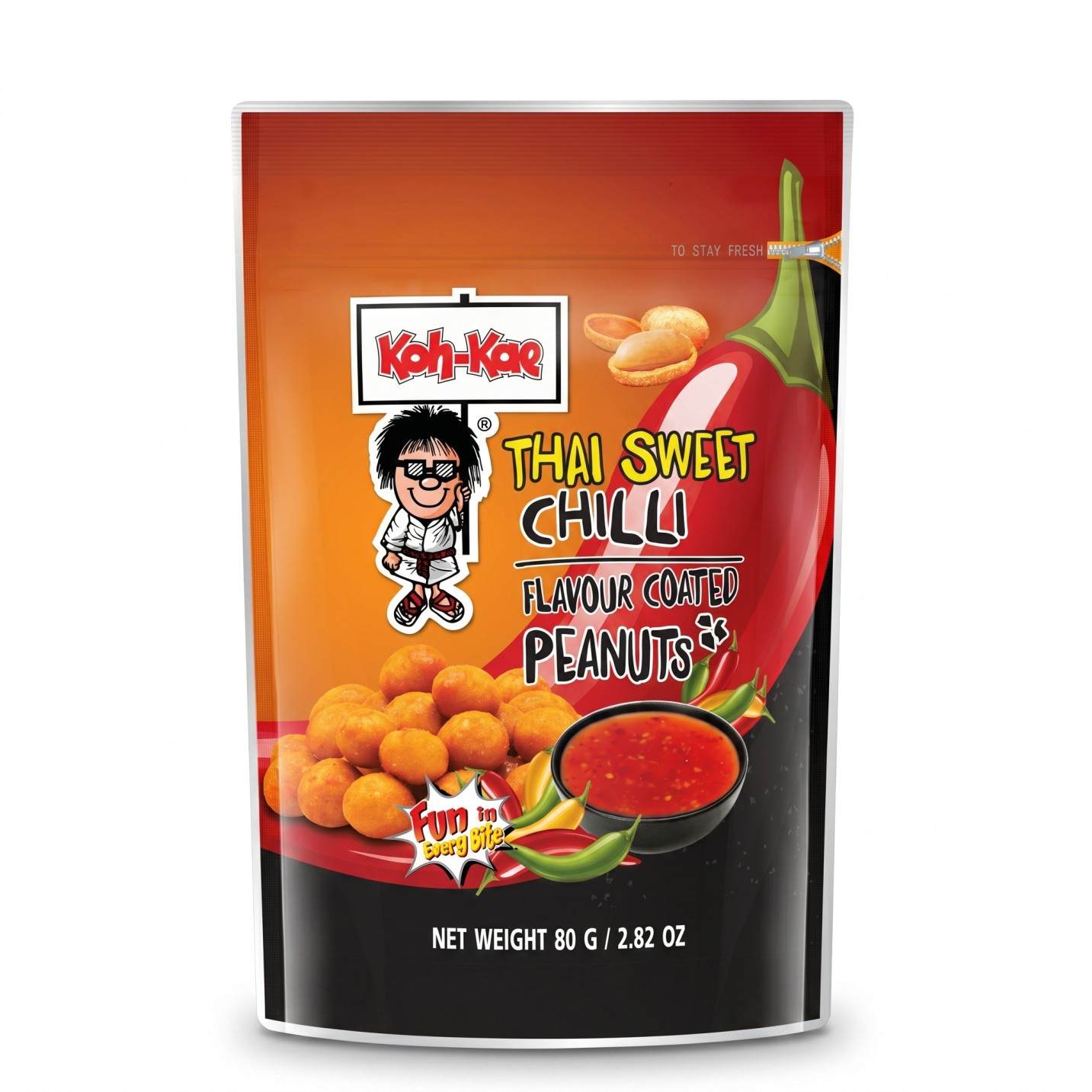 Koh-Kae Thai Sweet Chilli Coated Peanuts Snacks 80g MRP 195