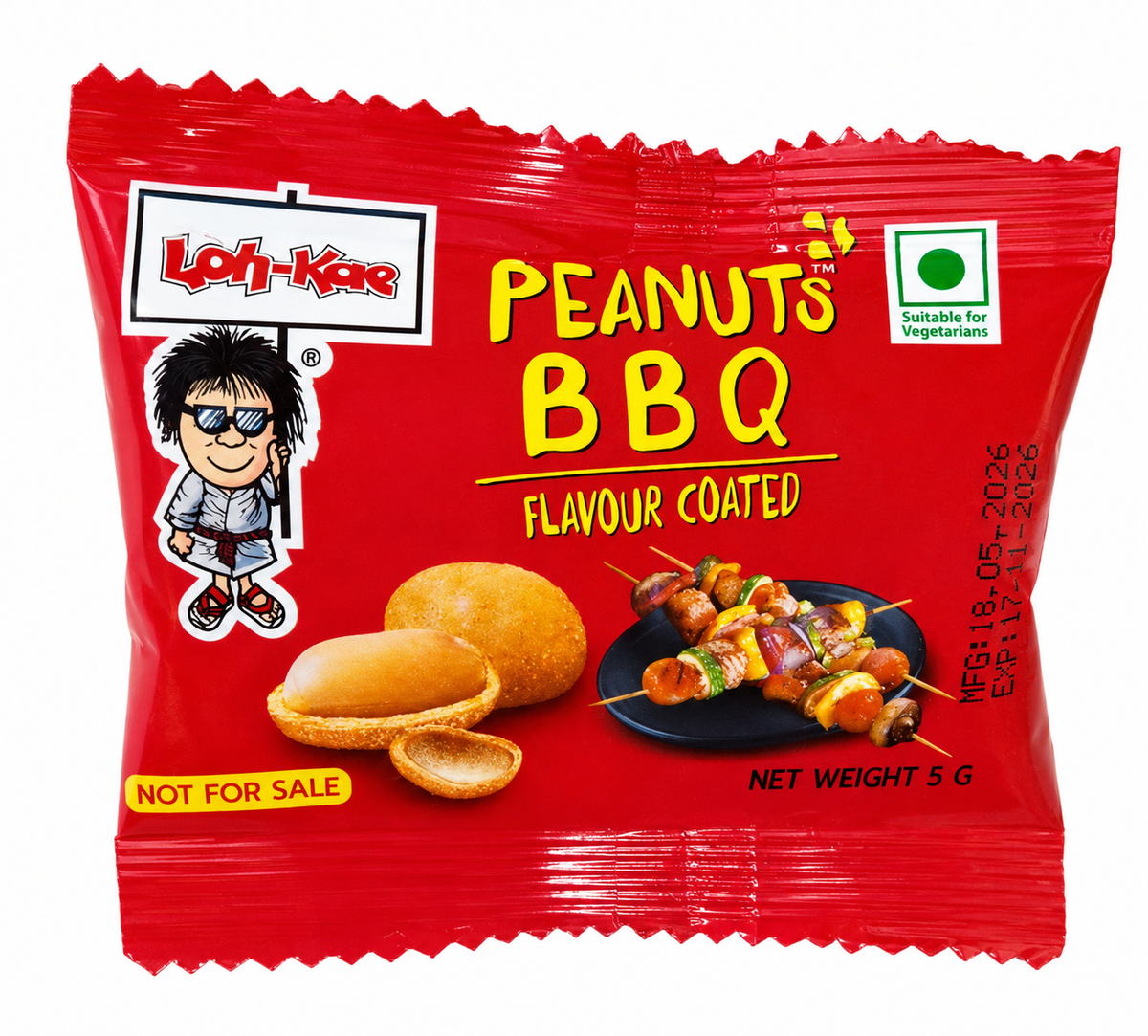 Koh Kae Free  BBQ Flavor coated Peanuts