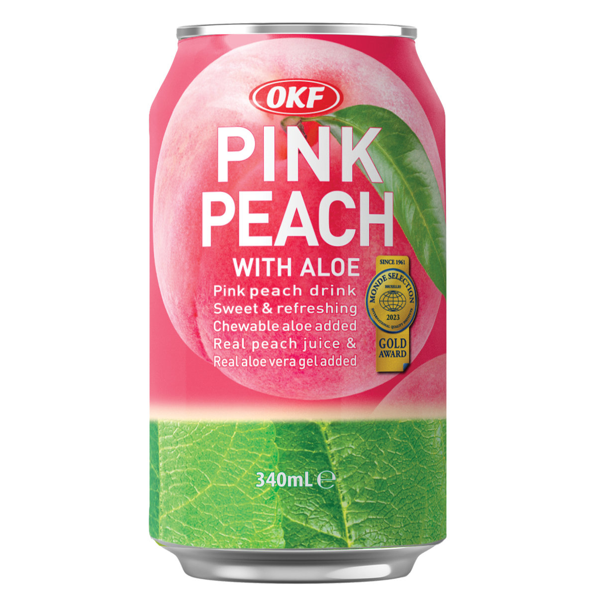 OKF Pink Peach With Aloe Drink 340ml MRP 200