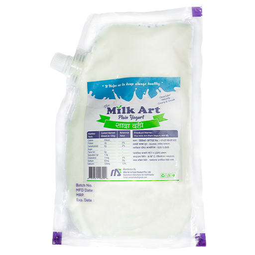 Milkart Plain Creamy Yogurt 500ml MRP 125