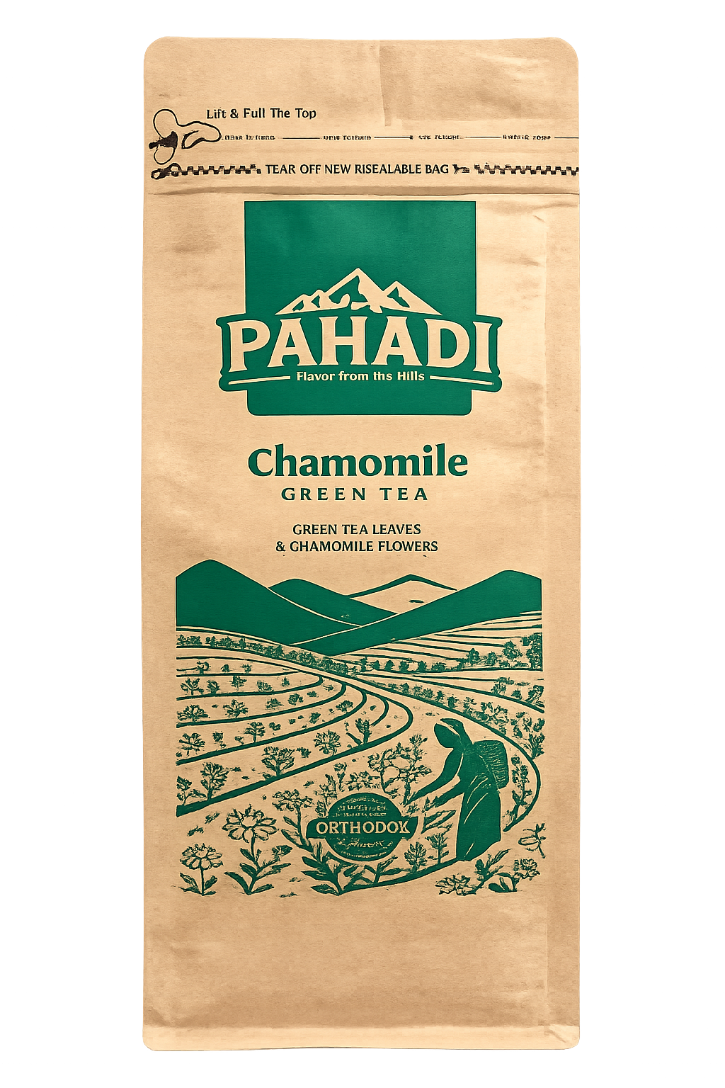 Pahadi Chamomile Green Tea Pyramid Bag 2g x 25pcs MRP 225