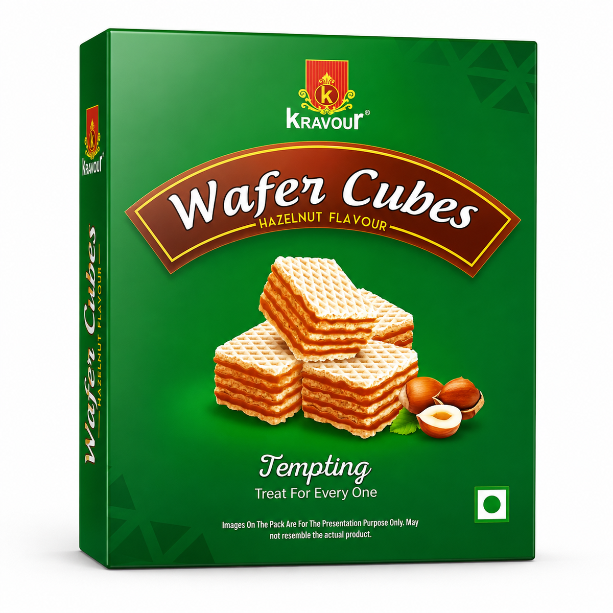 Kravour Wafer Cubes Hazelnut Flavor 100g MRP 210