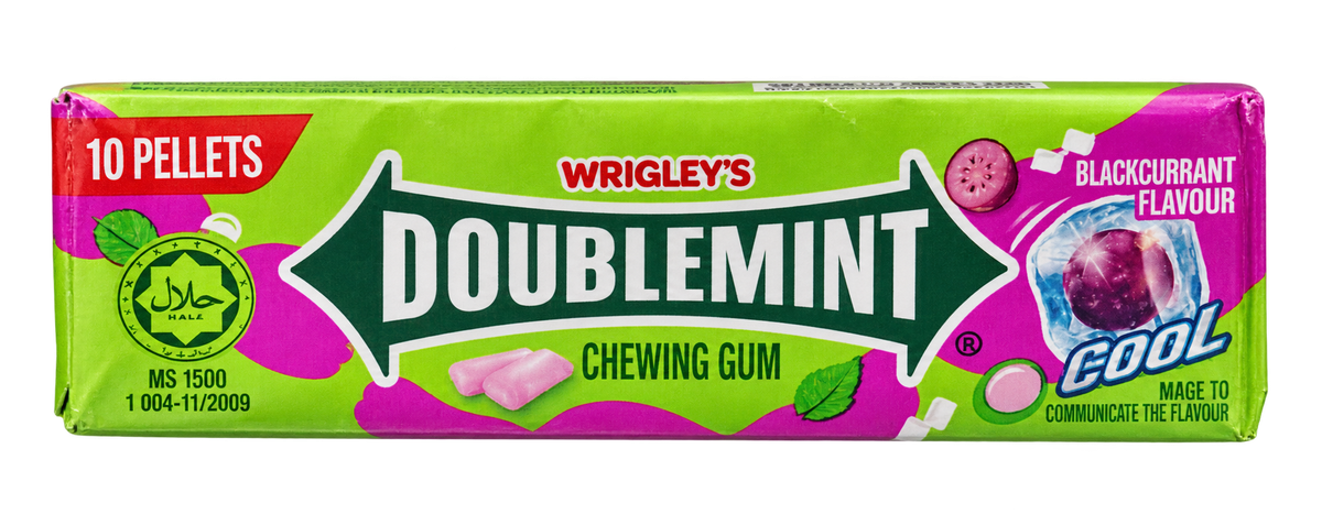 Wrigley's Doublemint Blackcurrant Chewing Gum 10pcs MRP 105
