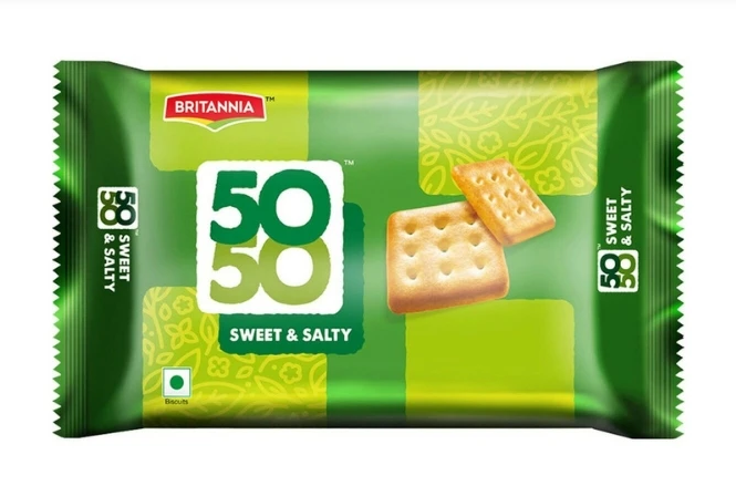 Britannia 50-50 Sweet & Salty 150 gm Biscuits MRP 50