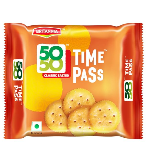 Britannia 50-50 Classic Salted Time Pass 150 gm Biscuits MRP 50