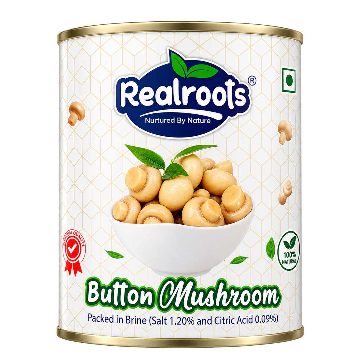 Realroots Canned Button Mushroom 800g MRP 400