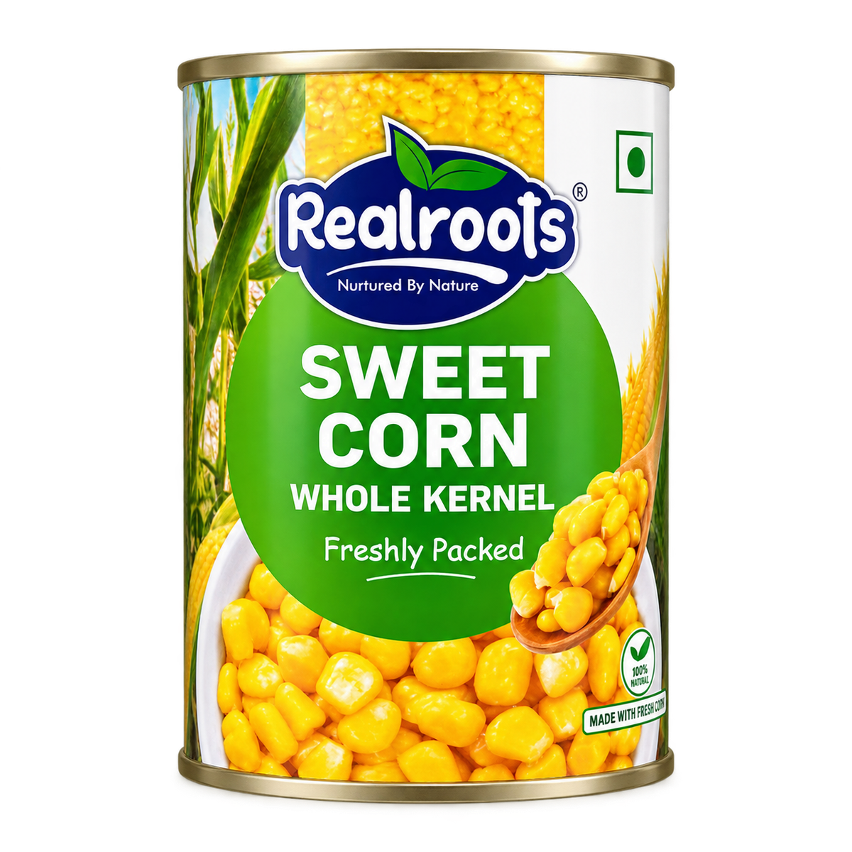 Realroots Canned Sweet Corn Whole Kernel 425g MRP 155