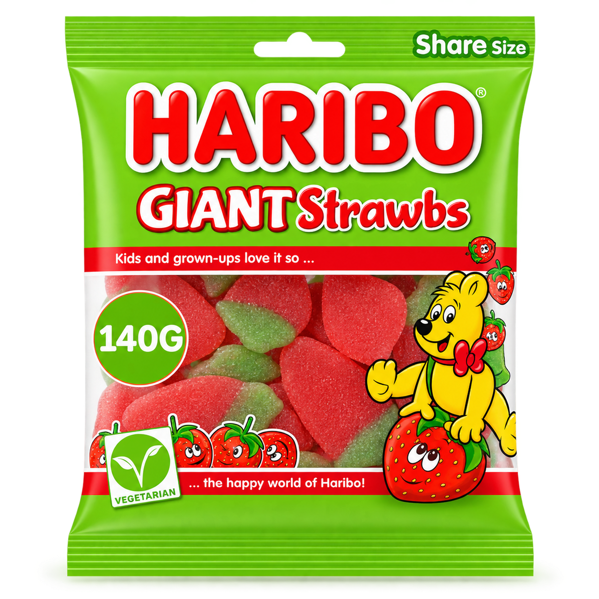 Haribo Gummy Giant Strawberry Chocolate 140g MRP 350