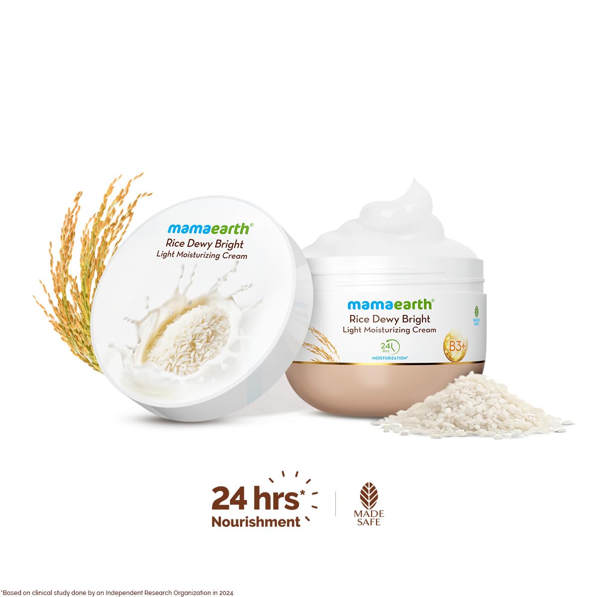 Mamaearth Rice Dewy Bright Light Moisturizing Cream with Rice Water & Niacinamide  200g  MRP 878