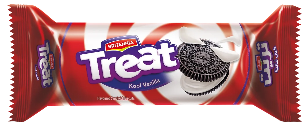Britannia Treat Kool Vanilla 50 gm Biscuits MRP 150