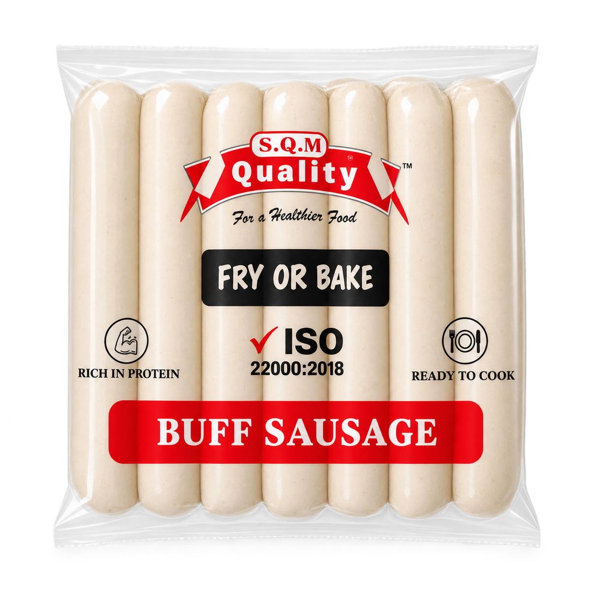 S.Q.M. Quality Buff Sausage 500g MRP 495