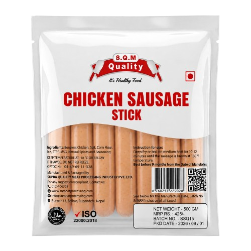 S.Q.M. Quality Chicken Stick Sausage 500g MRP 425