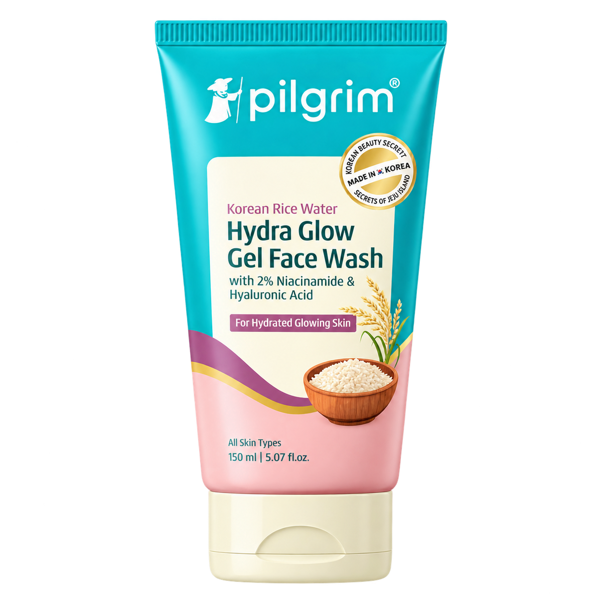 Pilgrim Korean Rice Water Hydra Glow Gel Face Wash 100ml MRP 392