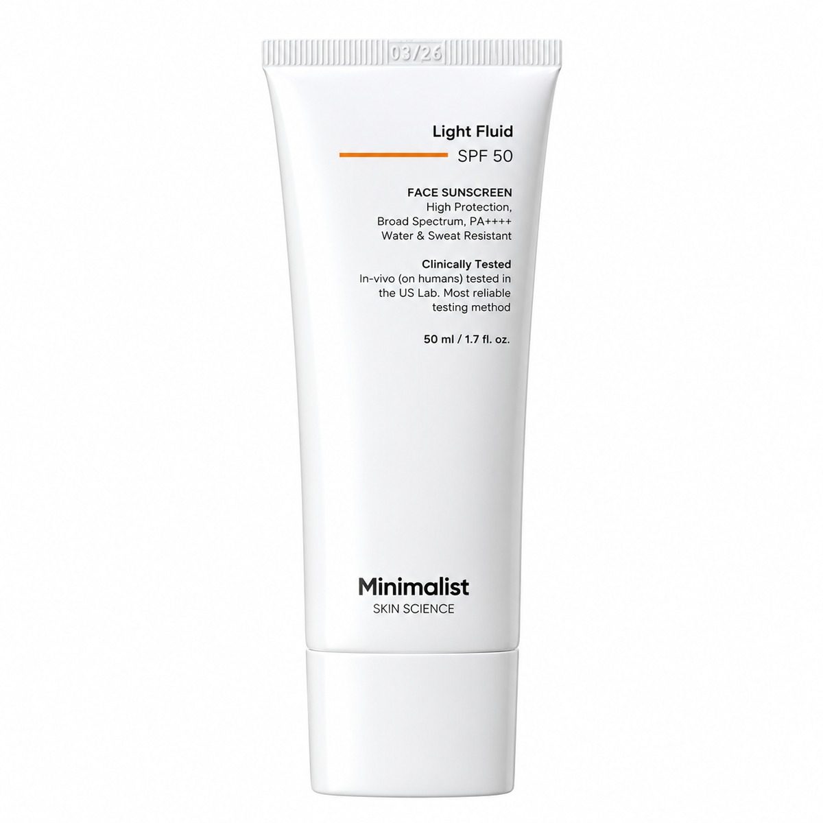 Minimalist Light Fluid SPF 50 Face Sunscreen 50ml MRP 800
