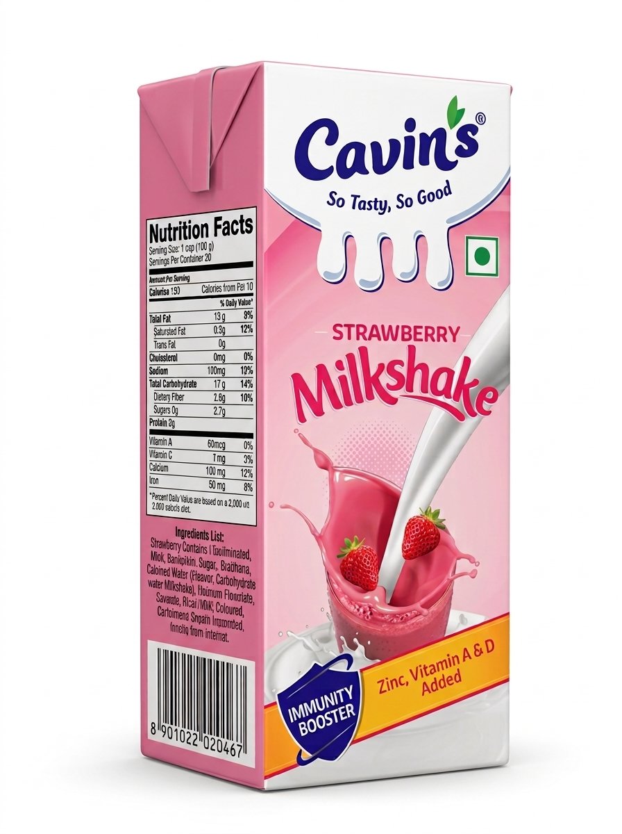 Cavin's Strawberry Milkshake 170ml MRP 95