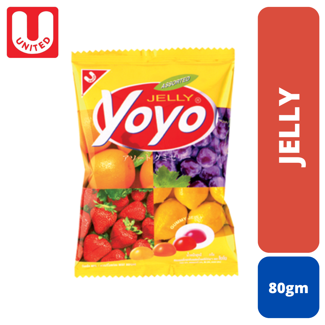 United Yoyo Assorted Gummy Jelly 80g MRP 330