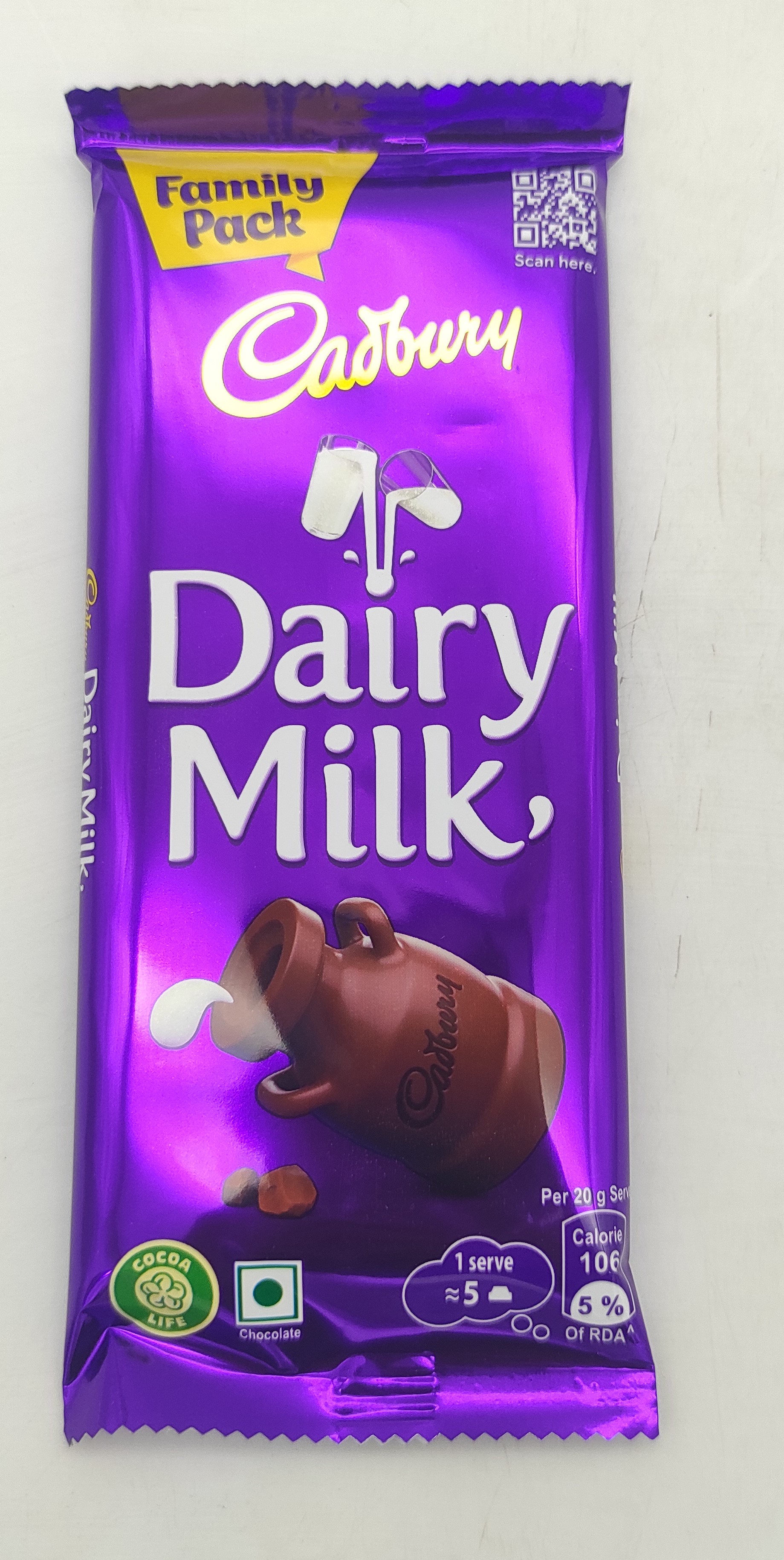 Cadbury Dairy Milk Chocolate Bar 105g MRP 240