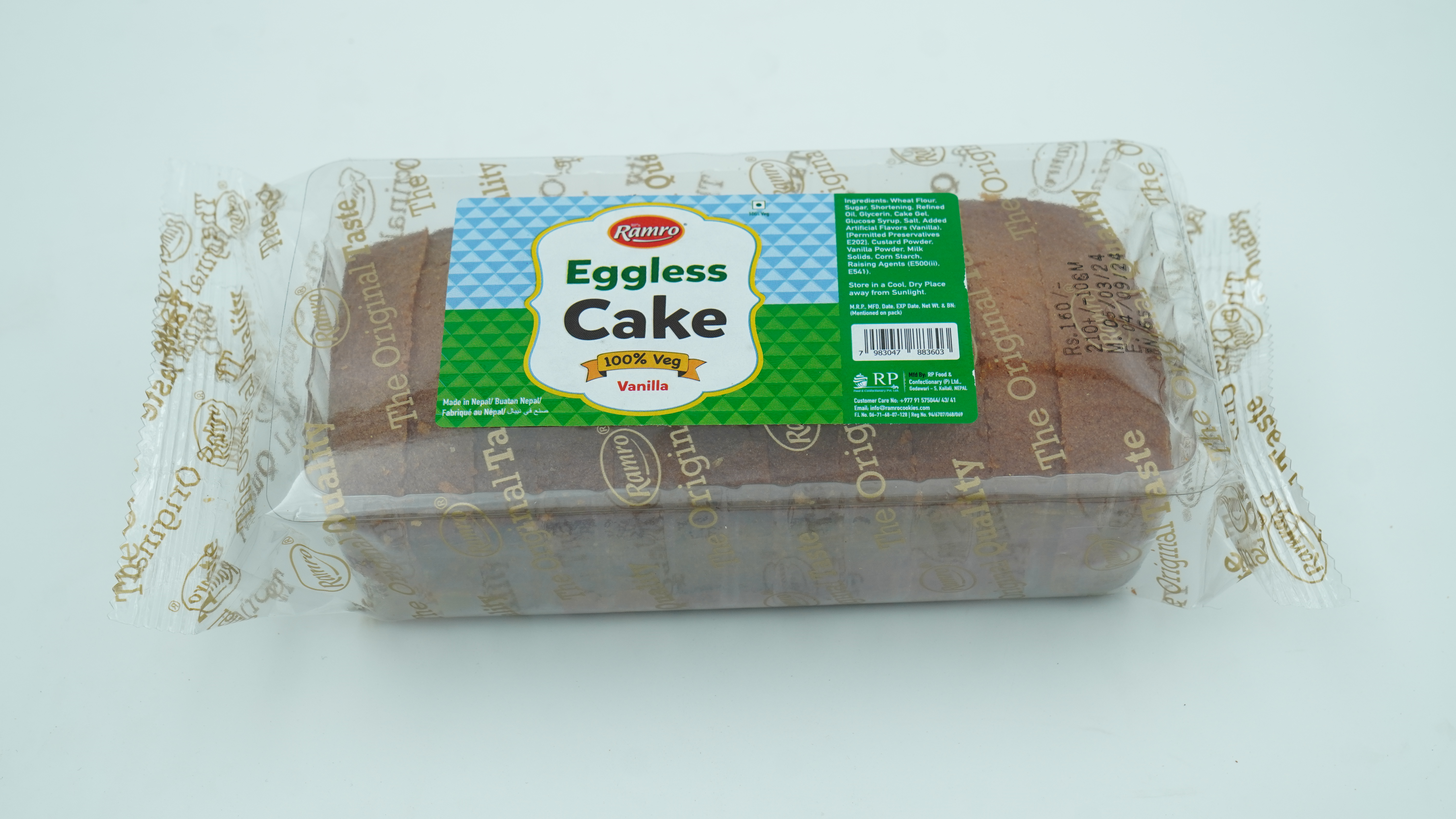 Ramro Eggless Slice Vanilla Cake 200g MRP 160